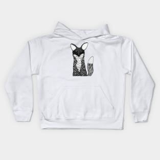 Pen and Ink Fox Kids Hoodie